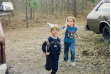 Hey!!  Come BACK here!!  (Jon's Birthday 1989)